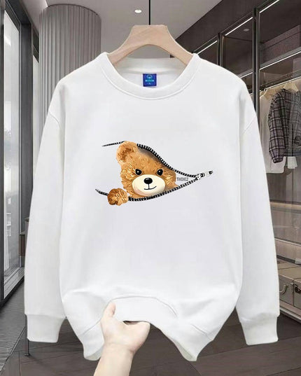 American Round Neck Printed Casual Sweatshirt
