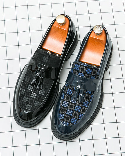 Men's Platform Shoes Plus Size Leisure Slip On Leather Shoes