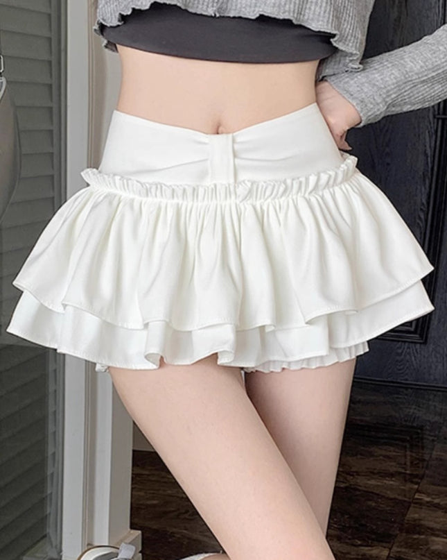Korean Style Hot Girl Fashion High Waist Slimming A- Line Skirt