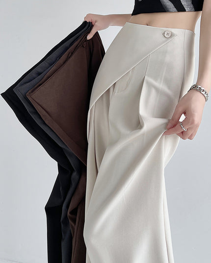 High-grade Two-piece Suit Wide-leg Pants For Women