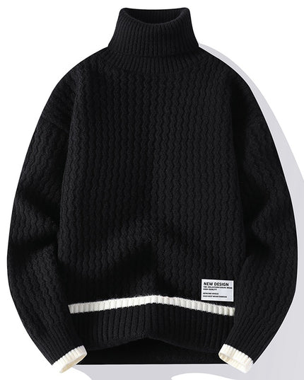 Fashion Personality New Mock Neck Sweater Men
