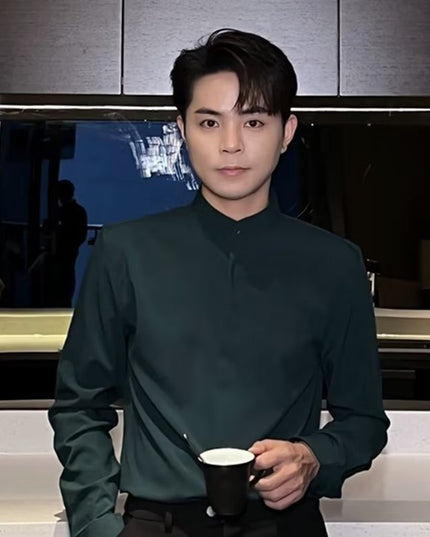 Fashion Personality Men's Business Ice Silk Shirt