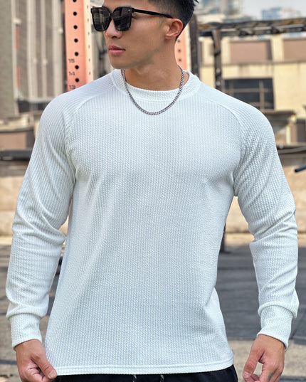 Autumn And Winter Round Neck Men's Casual Sports Trend Loose-fitting Plus Size Pullover Long Sleeve
