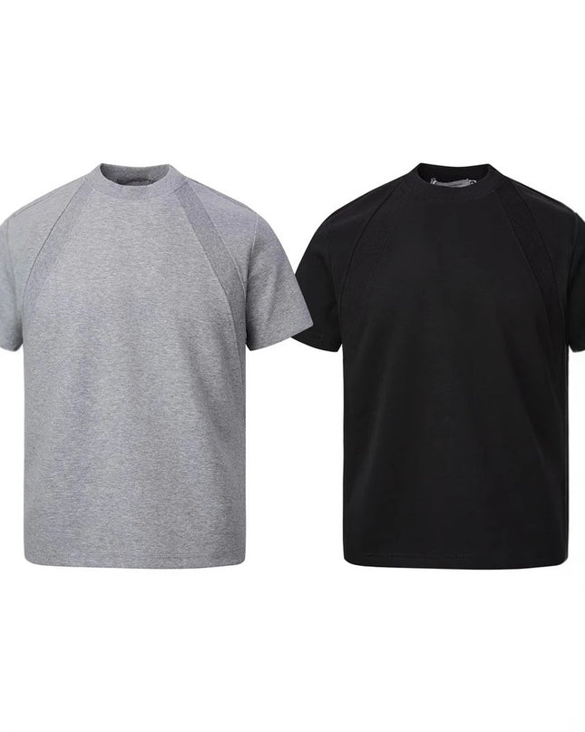 Air Layer Stitching Short Sleeve Top
