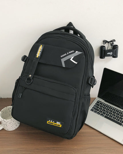Retro Contrast Color Men's Travel Backpack