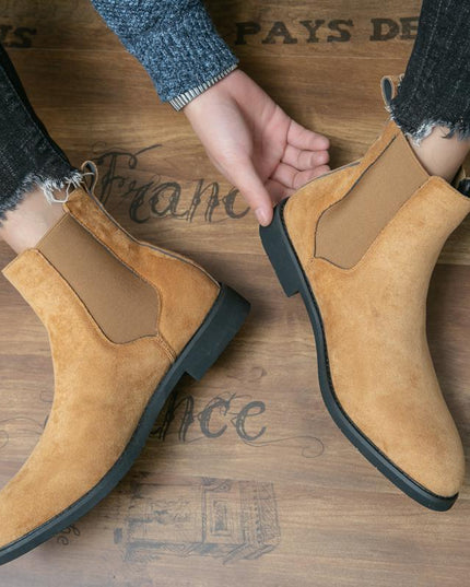 Rubber Pigskin Martin Boots Casual Men's Boots High-top