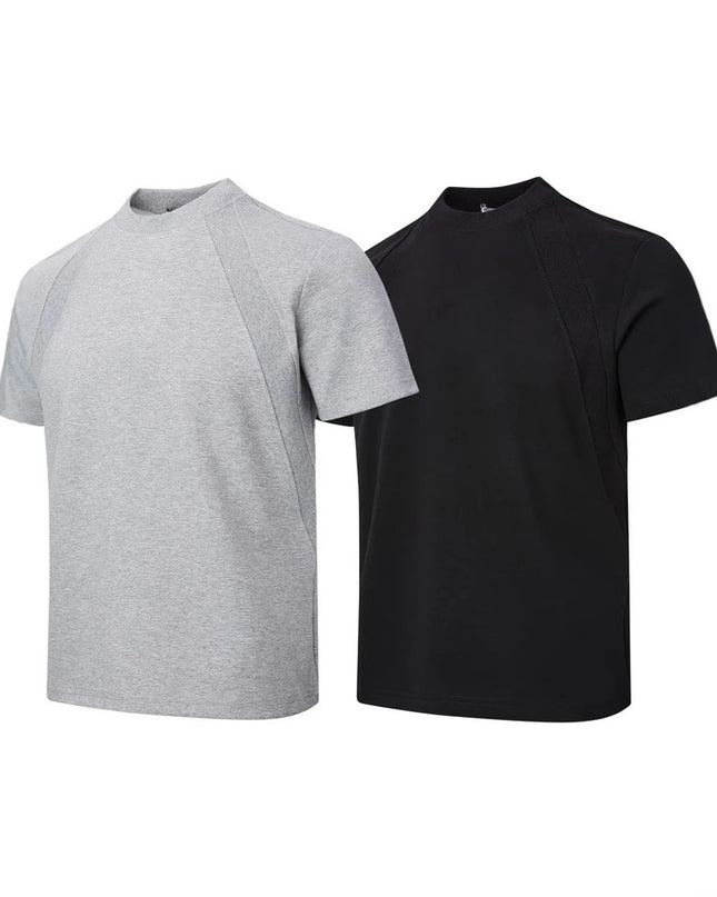 Air Layer Stitching Short Sleeve Top