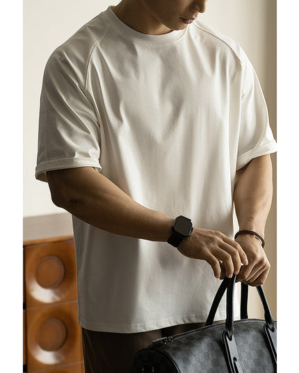 Antibacterial Sun Protection Raglan Sleeve Profile Loose T-shirt Men