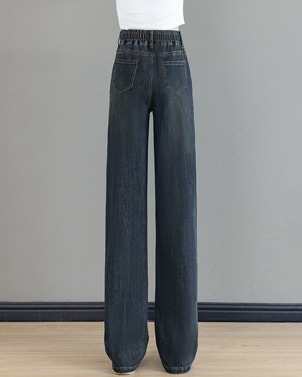 Loose Waist Trimming Lace-up Jeans For Women