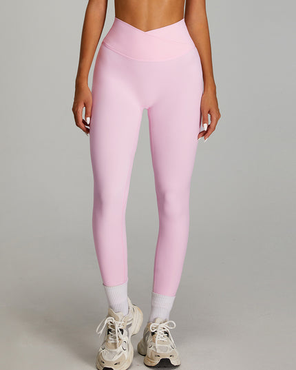 Nude Feel High Waist Fitness Pants Women's Quick-drying Outer Wear Tight Sports Pants