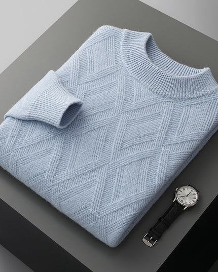 Woolen Sweater Men's Half Turtleneck Thickened Sweater Casual