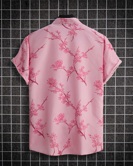 Digital Printing Floral Short Sleeve Shirt