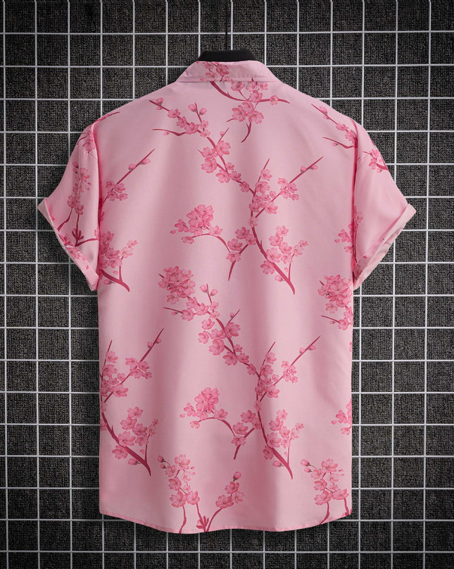 Digital Printing Floral Short Sleeve Shirt