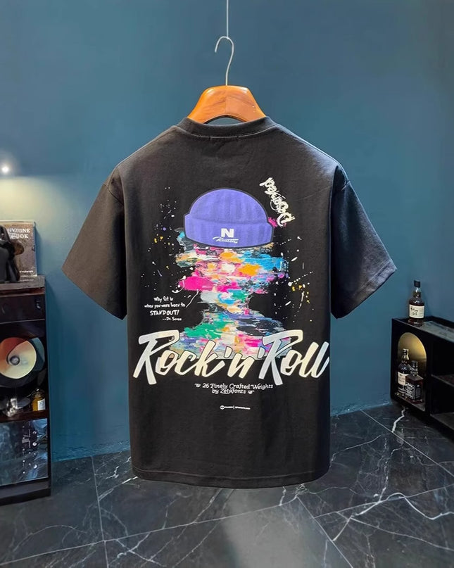 Loose Printed Casual All-match T-shirt For Men