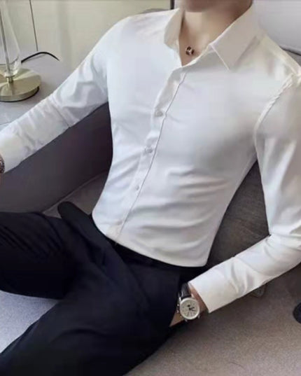 Men's Sports And Leisure Long Sleeve Lapel Shirt