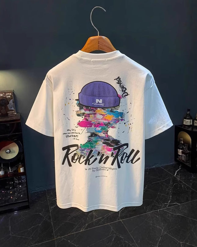 Loose Printed Casual All-match T-shirt For Men
