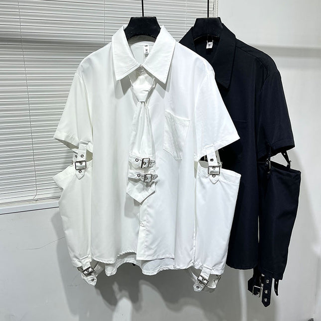 Personalized Metal Stitching Fashion Work Clothes Top