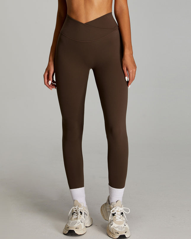 Nude Feel High Waist Fitness Pants Women's Quick-drying Outer Wear Tight Sports Pants