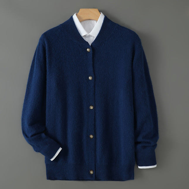 Casual Plus Size Outer Wear Men's Dehaired Angora Sweater