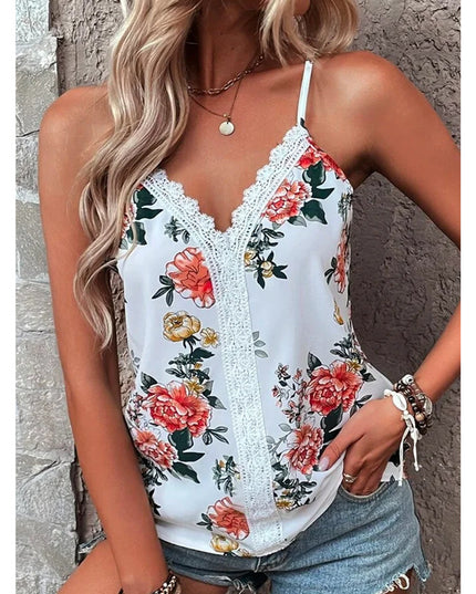 Summer New Women's Vest V-neck Print