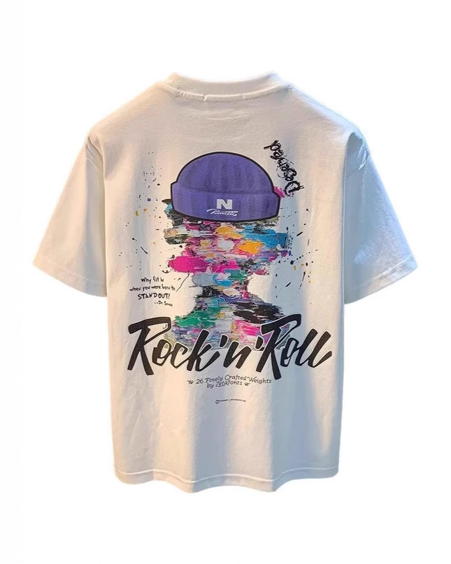 Loose Printed Casual All-match T-shirt For Men