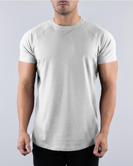 Solid Color Fitness Half Sleeve Bottoming Shirt