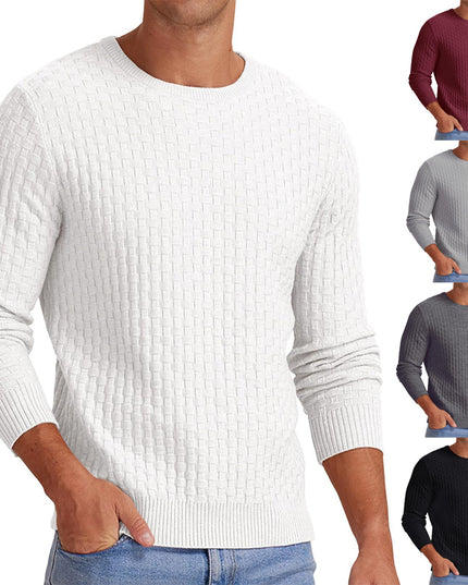 Men's Round Neck Pullover Long Sleeve V-neck