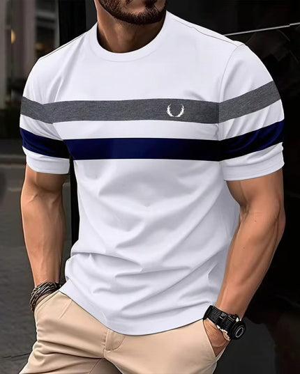 Loose Mesh Breathable Short Sleeve Round Neck T-shirt Simple Men