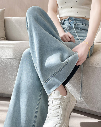 Jeans Women's Loose High Waist Moonlight Blue Wide Leg Trousers
