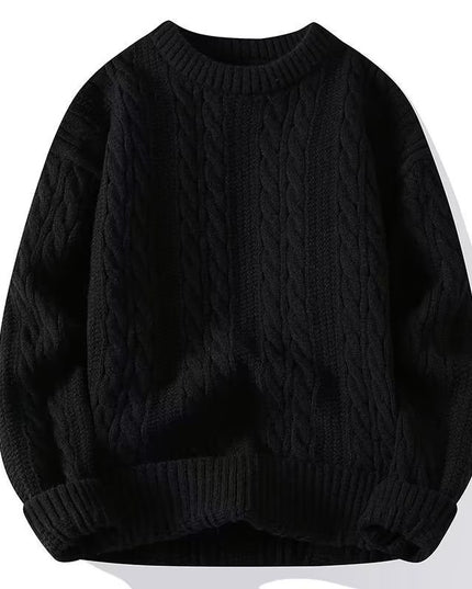 Men's Extra Thick Warm Pullover Round Neck Sweater
