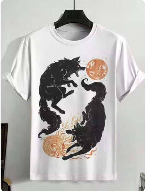 Men's Japanese Style Ukiyo-e Graphic 3D Printed Casual Short-sleeved T-shirt