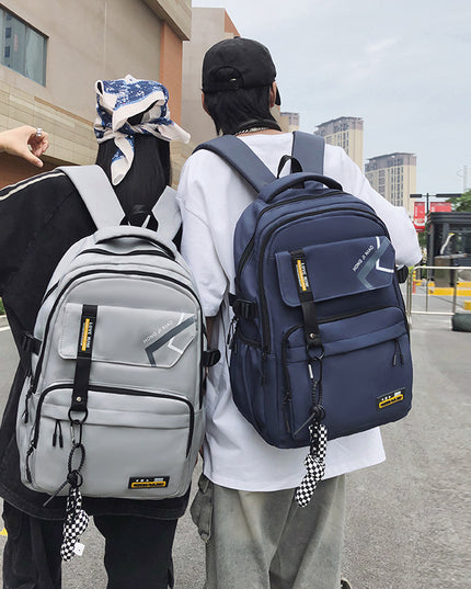 Retro Contrast Color Men's Travel Backpack