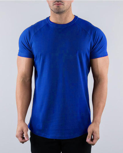 Solid Color Fitness Half Sleeve Bottoming Shirt