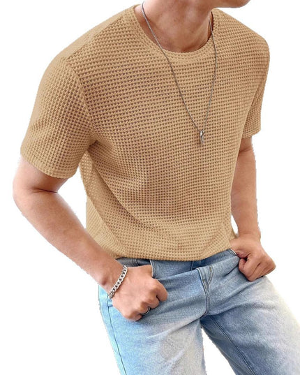 Men's Casual Loose Solid Color Short Sleeve