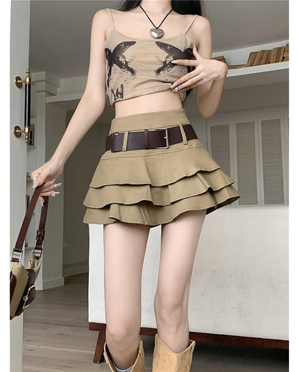 Hot Girl Style Tiered Skirt Female Spring And Summer Dopamine