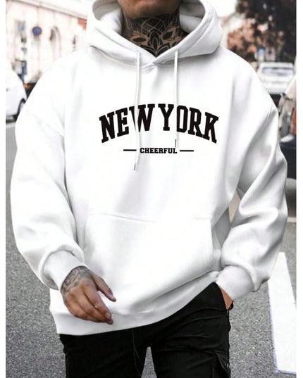 Men's Casual American-style Retro Loose Hooded Sweater