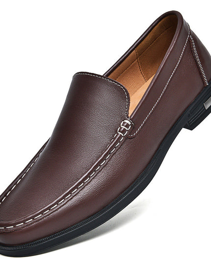 Authentic Leather Loafers Soft Bottom Breathable Lazy Wild Business Shoes