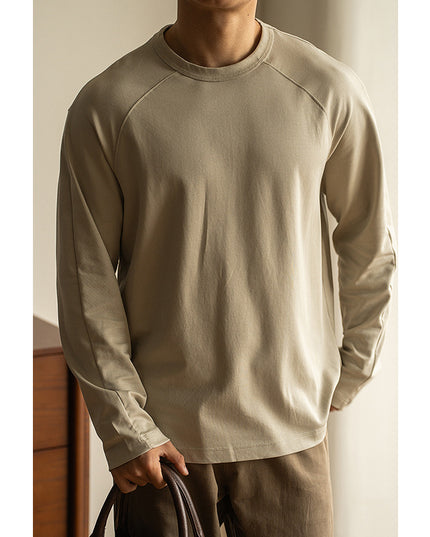 Loose Long Sleeve Solid Color Bottoming Shirt