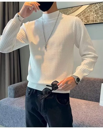 Striped Sweater Men's Fashion Brand Lightly Mature High Sense