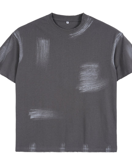 Washed-out Vintage Loose Cotton Fashion Men's T-shirt