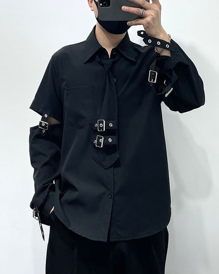 Personalized Metal Stitching Fashion Work Clothes Top
