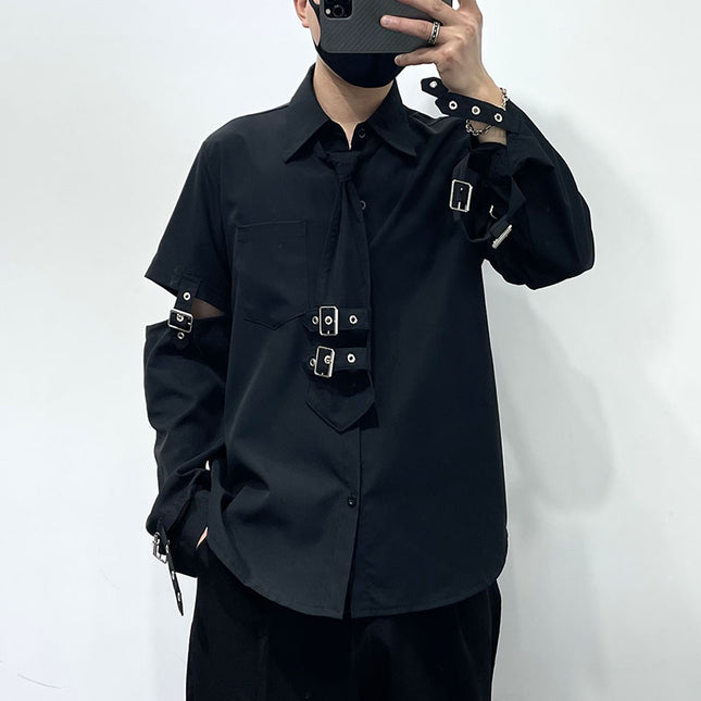 Personalized Metal Stitching Fashion Work Clothes Top