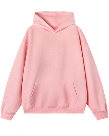 Thermal Head Cover Solid Color Hoodie Fleece-lined Thickened