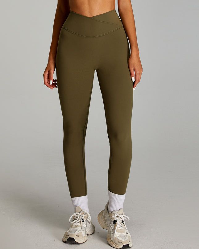 Nude Feel High Waist Fitness Pants Women's Quick-drying Outer Wear Tight Sports Pants