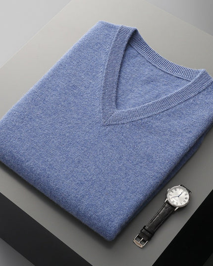 Casual Middle-aged V-neck Vest Sleeveless Sweater
