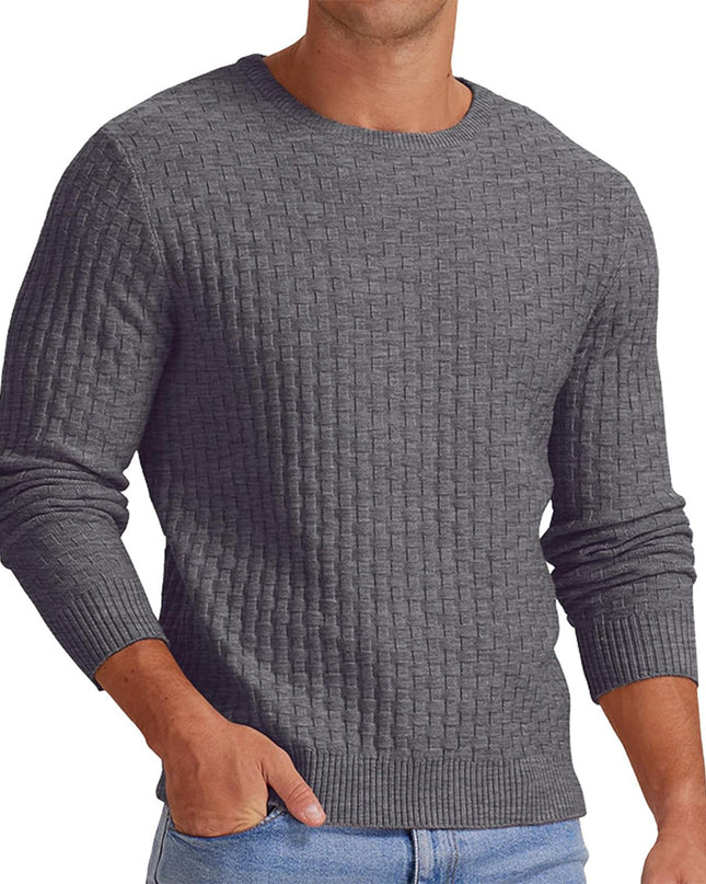 Men's Round Neck Pullover Long Sleeve V-neck