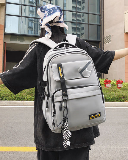 Retro Contrast Color Men's Travel Backpack