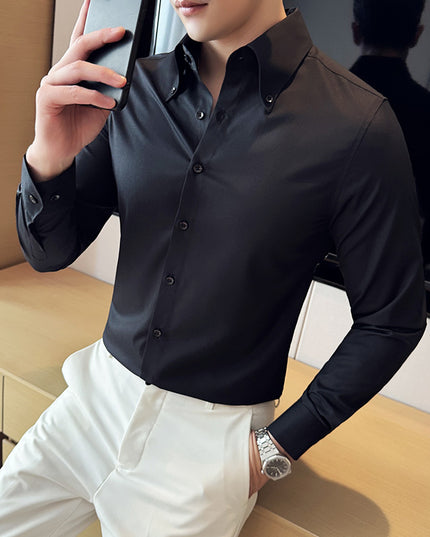 Men's Quality Fashion Non-ironing Plus Size Long Sleeve Shirt