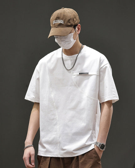 Summer Purple Short Sleeve T-shirt Men