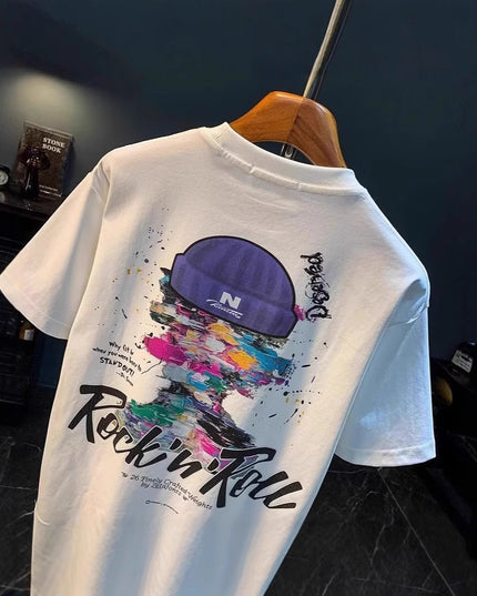 Loose Printed Casual All-match T-shirt For Men